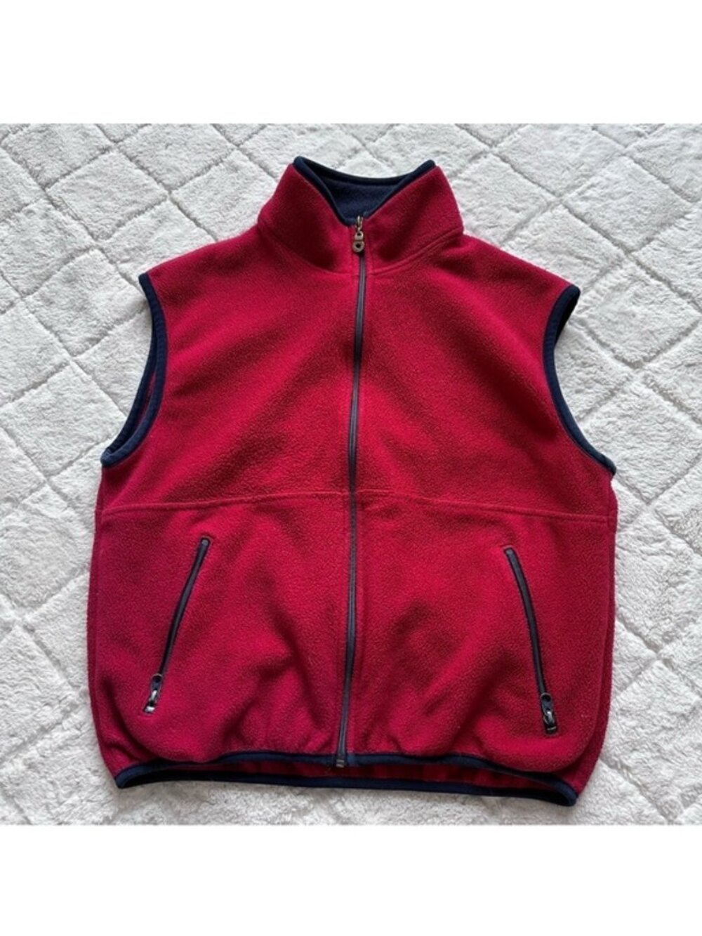 Timberland | Red and Navy Fleece Bodywarmer Vest | Size Medium